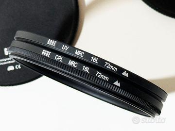 Filtro polarizzatore circolare + filtro UV 72 mm