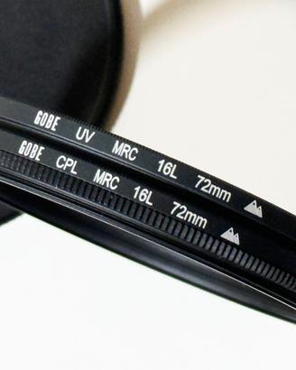 Filtro polarizzatore circolare + filtro UV 72 mm