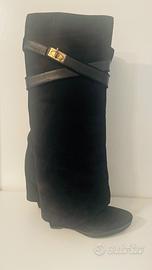 Stivali givenchy neri scamosciati taglia 37