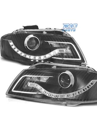 FARI AUDI A3 8P LUCE DIURNA A LED FONDO NERO