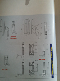 Cremonese per apertura esterna con pinne lunghe