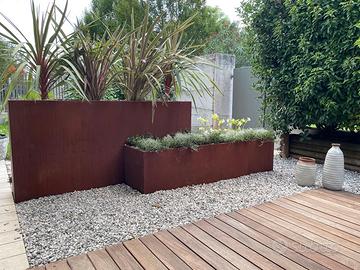 Fioriere , vasche in corten