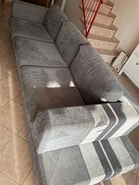 Divano moderno Queen - Rigo Salotti Tessuto Grigio