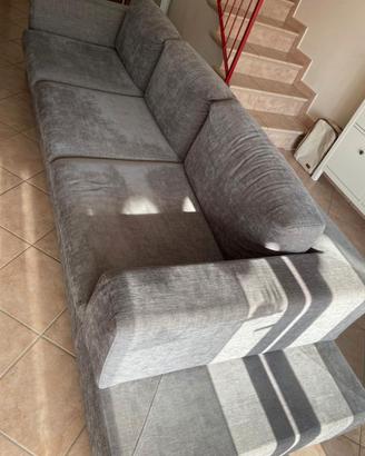 Divano moderno Queen - Rigo Salotti Tessuto Grigio