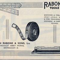 Metro a nastro antico J. Rabone & Sons-Birmingham
