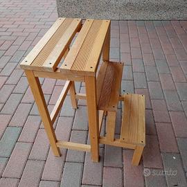SGABELLO LEGNO 3 GRADINI