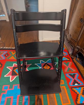 Stokke Tripp Trapp sedia evolutiva nera