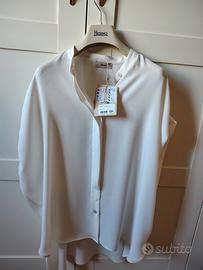 Blusa Herno bianco latte tg.42 ampia, nuova