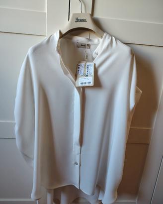 Blusa Herno bianco latte tg.42 ampia, nuova