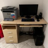 Scrivania Porta pc Tavolo Ufficio Colore Acero