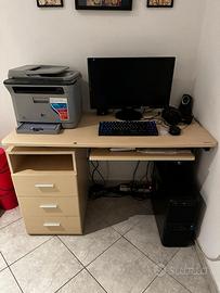 Scrivania Porta pc Tavolo Ufficio Colore Acero