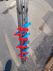 8 aste passanti 16mm biliardino calciobalilla