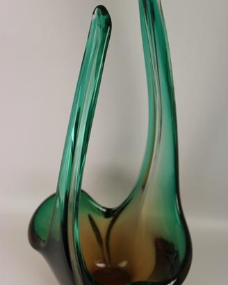 Vaso in vetro sommerso di Murano