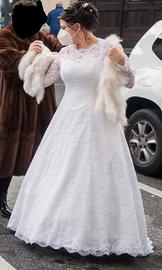 Abito da sposa sartoriale manica lunga