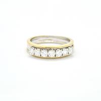 Anello riviere Recarlo oro bianco e giallo