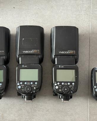 3 Flash YONGNUO YN600RT-II + 1 YN-E3RT II *CANON*