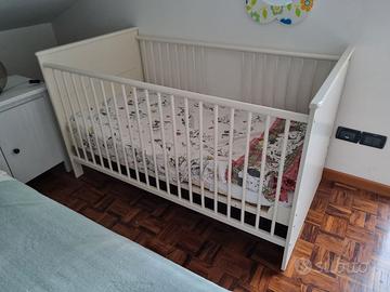 Lettino bambino bianco (materasso 140x70)