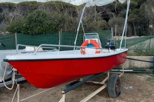 Barca open plastimare 4.2 mt + Evinrude 25cv