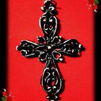 CIONDOLO *NUOVO* CROCE GOTICA *STILE ANTICATO*