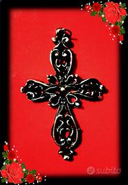 CIONDOLO *NUOVO* CROCE GOTICA *STILE ANTICATO*