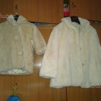 2 pellicce ecologiche bianche per bambina usata