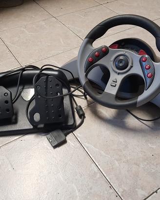 Volante con pedaliera per Playstation 2