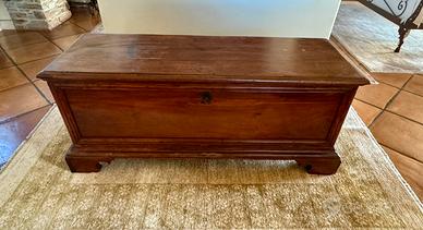 Cassapanca Antica/Vintage in Legno Massello noce