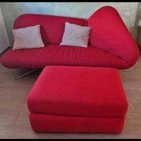 Divano trasformabile "Papillon XL" Bonaldo e puff