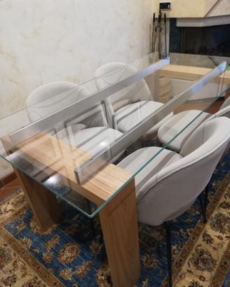 Piano da tavolo in vetro