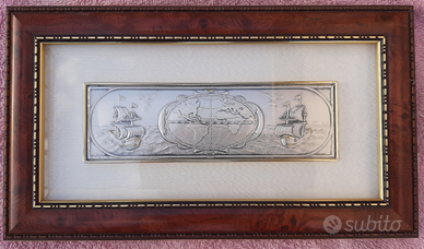 Quadro BASSORILIEVO in lastra Argento 925 ALLIANI
