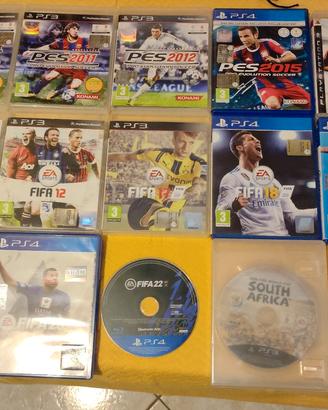 Mega lotto di 14 giochi calcistici ps3 e ps4 