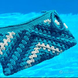 Pochette handmade uncinetto Azzurro & Blu 💙🩵