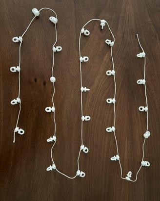 Puleggia ganci per tende a onde - 168cm, passo 6cm