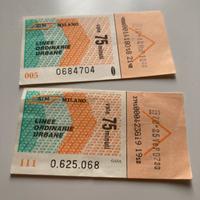 Biglietti vintage metro milano