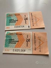 Biglietti vintage metro milano