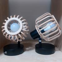 set lampade a muro + lampadario bambù 