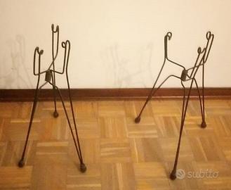 n. 3 Reggi vaso vintage a treppiede anni '60