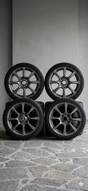4x CERCHI IN LEGA ORIGINALI 595 500 ABARTH / FIAT