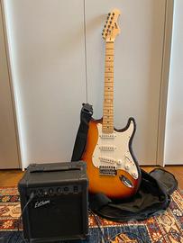 Chitarra elettrica con amplificatore