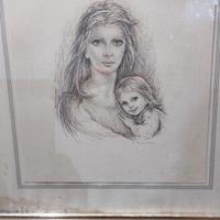 ritratto donna con bambino fatto da Giuseppe taran