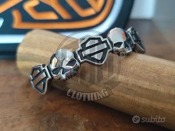 Bracciale rigido Harley Davidson doppio logo