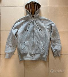 felpa burberry grigia