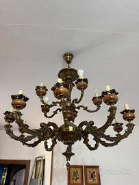 Coppia lampadari vintage neobarocco/neorococò
