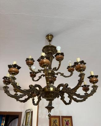 Coppia lampadari vintage neobarocco/neorococò