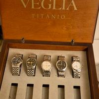 Box legno e orologi vintage Citizen e festina