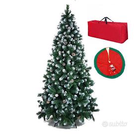 Albero di Natale Noel Punte Innevate e Pigne Totò