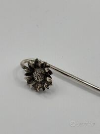 Segnalibro Girasole Argento 800 Vintage
