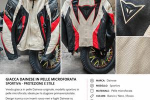 Dainese Originale Pelle Microforata Tg. 52 - Perfe