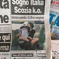 Giornale 1 vittoria Italia sei nazioni con lScozia