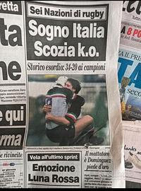 Giornale 1 vittoria Italia sei nazioni con lScozia